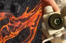 航拍机拍摄熔岩3小时，相机内塑胶热到熔