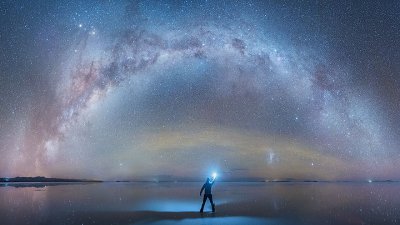 天空之镜配全景银河，俄罗斯摄影师拍出最美一刻！