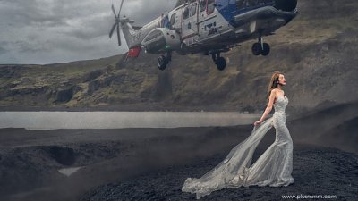 为了一张独一无二的婚照，新娘险遭直升机击毙！