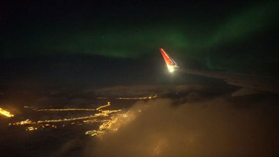 SonyA7SII在飞机上霸气记录北极光！