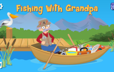 跟着爷爷去钓鱼