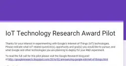 Google祭出IoT技术研究奖励实验计划，邀请学术界试用内部技术