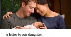 迎接刚出生的爱女，祖克柏将把99%的脸书股份投入慈善事业