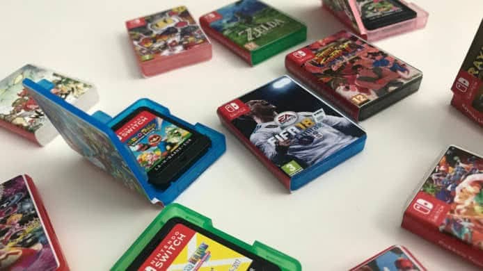 国外玩家自己制作迷你版任天堂Switch游戏卡带盒