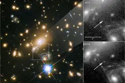 哈勃借助引力透镜效应 拍摄到迄今最遥远的恒星