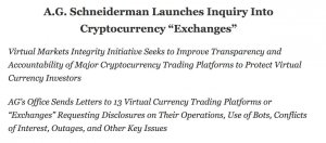 虚拟货币交易不够透明，纽约州要求平台业者揭露基本政策与营运资讯
