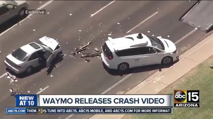 又是亚利桑那州 谷歌Waymo无人车与轿车相撞 安全员轻伤