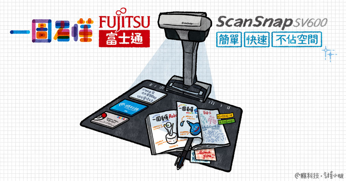 一图看懂富士通ScanSnapSV600影像扫描器