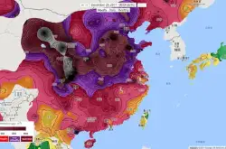 空气污染PM2.5大幅超标巨大黑洞在中国
