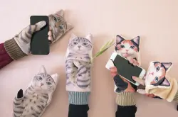 猫咪造型触控手套