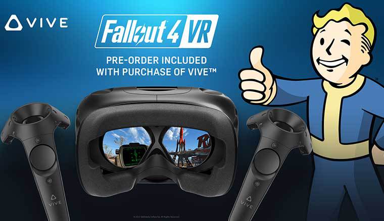 即日起，买HTCVive免费获得异尘余生4VR（Fallout4VR）游戏