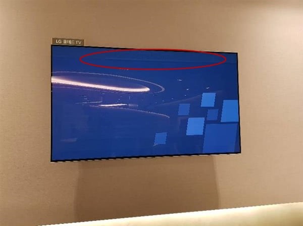 韩国机场的LGOLED电视刚3个月就烧屏：已更换为LCD款