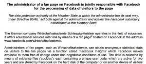 欧盟法院：脸书粉丝专页管理员也有责任保护用户资料隐私