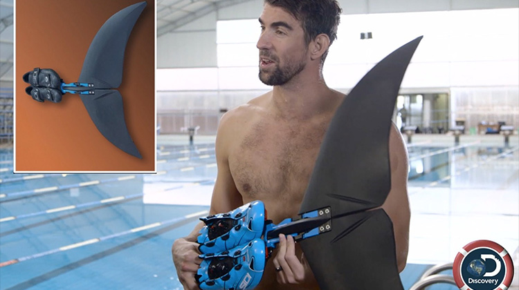 高科技鱼尾能帮助菲尔普斯赢得与鲨鱼的比赛吗？
