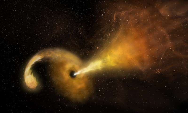 遥远能量喷发是黑洞摧毁恒星的结果