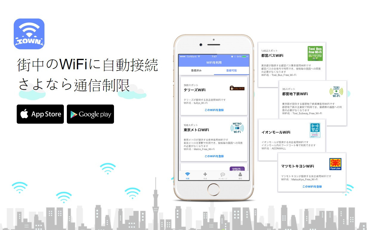 日本TownWiFi免费WiFi网络台、港、澳全都能用
