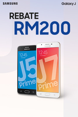 直接回扣RM200！交回旧手机，就可以RM699带走GalaxyJ5Prime或RM999买J7Prime！