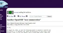 OpenSSH连续被踢爆两个用户名称枚举漏洞