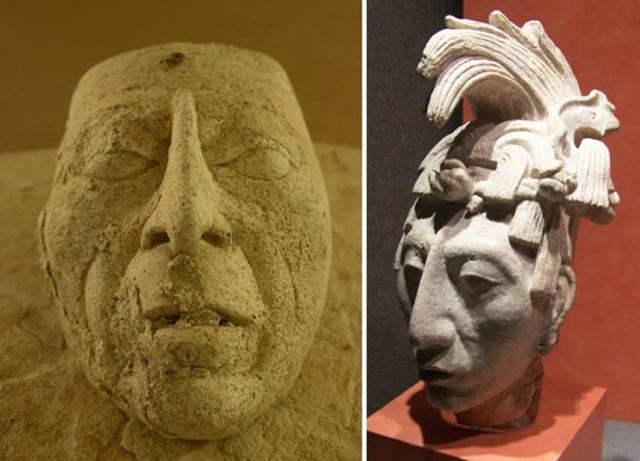 墨西哥玛雅时代排水系统遗址出土7世纪统治者帕卡尔大帝面具