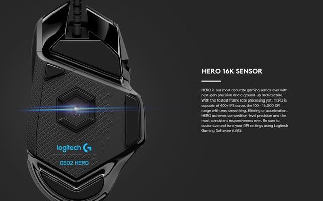 罗技推出G502HERO鼠标：感测器更换、没有减重