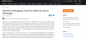 微软AzureHDInsight推除错工具包，开始支援Spark2.3版