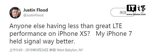 信号差 苹果iPhoneXS/XSMax遭吐槽