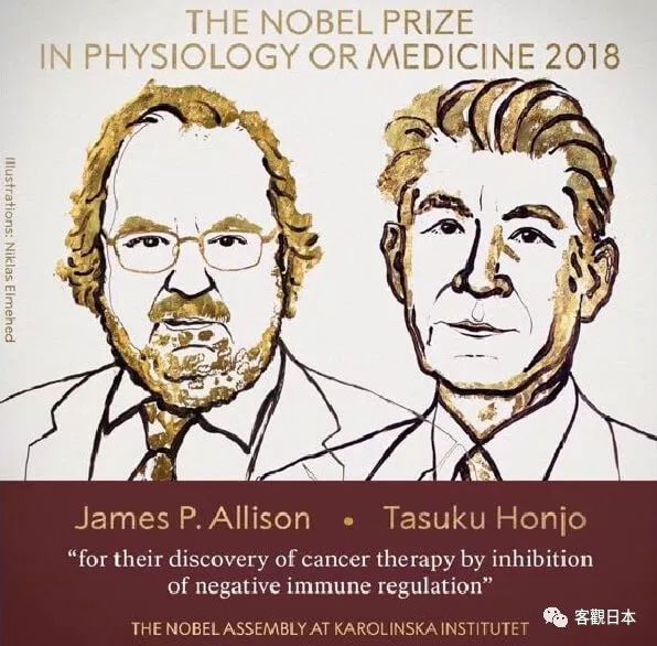 2018年诺贝尔生理学或医学奖 授予京都大学本庶佑教授和美国德州大学JamesP.Allison教授