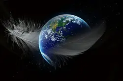 如果从太空中扔下一根羽毛会怎样？