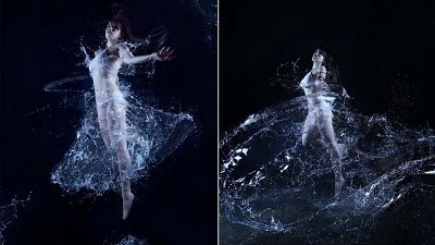 【零 CG】日本摄影师以高速快门制作一瞬即逝“水花服饰”