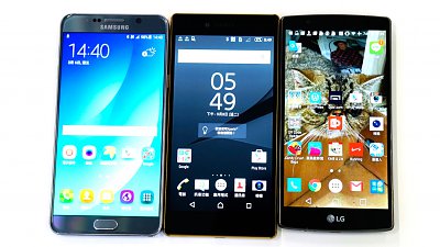 最强对最强！Sony Xperia Z5 Premium、Samsung Galaxy Note 5、LG G4 屏幕比试！