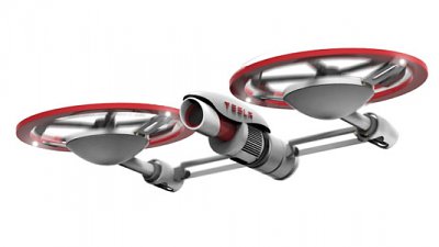 航拍“风火轮”：会变身的 Tesla Drone！