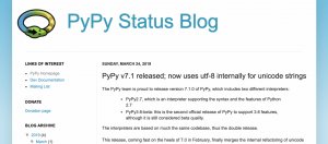 Python直译器PyPy 7.1释出，重构Unicode表示法
