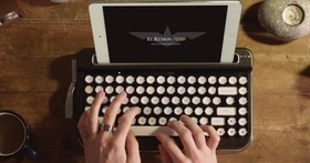 就是要怀旧 打字机造型Penna蓝牙键盘还能1个打5个