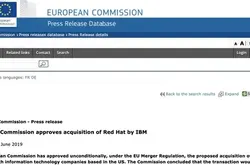 欧盟委员会无条件批准IBM收购红帽 称该交易不会引起垄断_并购