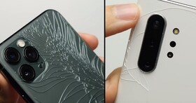 iPhone 11 Pro Max对决三星Galaxy Note10+跌落测试：谁的屏幕、玻璃背盖最耐摔？