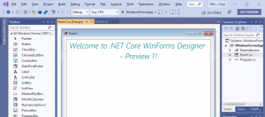 微软推出支援.NET Core的Windows表单设计工具