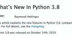 Python 3.8释出加入指派表示式，可在表示式中进行指派