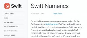 苹果发布程式语言Swift数值运算专案Numerics