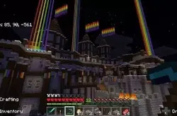 网友为支援出柜好友 在《我的世界》中改建了一座彩虹城堡_玩家
