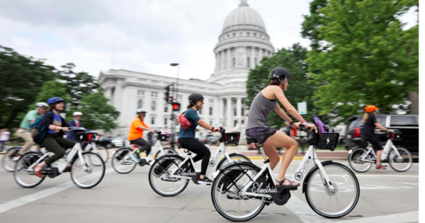 美国出现了第一个共享单车全电动的城市_自行车