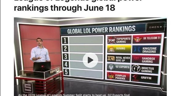 ESPN最新全球战队排名公布：GRF跌出前十 G2依旧是领头羊_队伍