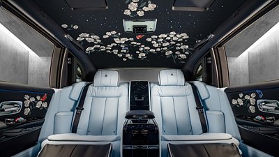 【有片】25 万打造最华丽车厢！Rolls-Royce Phantom 变身英国玫瑰园