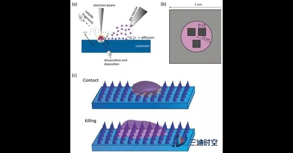 代尔夫特理工大学使用电子束诱导沉积技术 研究3D打印抗菌表面