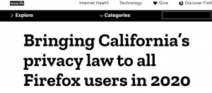 加州版GDPR上路，Firefox允许用户要求删除遥测资料