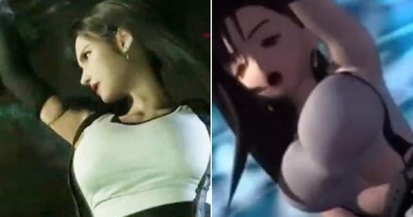 《最终幻想7：重制版》蒂法乳量引争议 各版本形象对比_Fantasy
