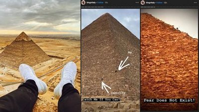 网红博宣传？埃及攀金字塔被捕入狱 5 天