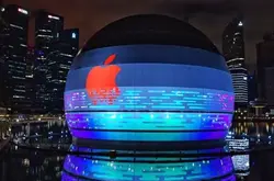 首家水上门店，采用球形设计：新加坡第三家苹…
