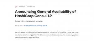 HashiCorp释出多云服务平台Consul 1.9版，强化存取控制与视觉化功能
