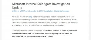 微软证实SolarWinds骇客存取其源代码