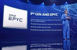 AMD 演示第三代 EPYC 米兰处理器： 32 核 64 …